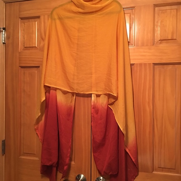 Ombré Gold and Rust Scarf - Picture 2 of 2